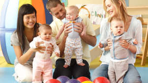 Parents with babies at Gymboree Play Sevenoaks