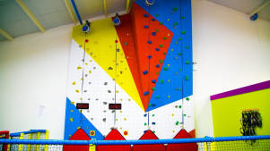 Climbing wall at Fun Valley in Leicester