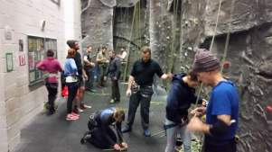Visitor climbing at Newburn Activity Centre in Newcastle Upon Tyne
