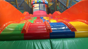 Soft play slides at Slide and Seek in Hyde