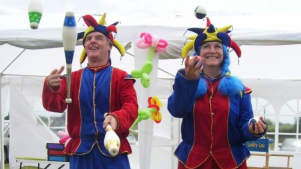 Staff juggling at Play Planet Soft Playcentre in Hereford
