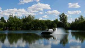 Boat on lake at Milton Country Park