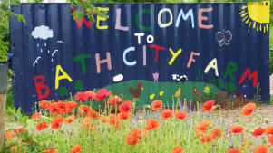 Wall art at Bath City Farm