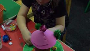 Girl making a craft at Go Create in Preston