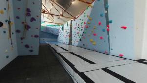 Bouldering walls at Boulder Shack Climbing Gym in Southampton