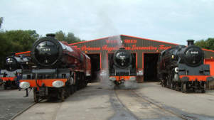 Steam trains at West Shed Museum in Ripley
