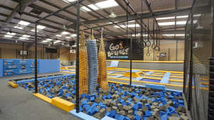 Obstacle course at Go Bounce Extreme Trampoline Park in Doncaster