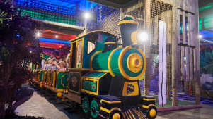 Indoor train at Amazonia Bolton