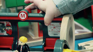 Train play set at Under 1 Roof Kids in London