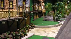 Mini golf course at Jungle Rumble Adventure Golf in Bristol