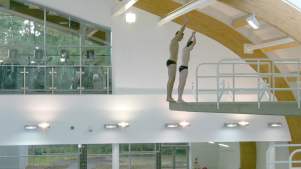 Divers at Corby International Swimming Diving Pool in Corby