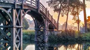 Bridge over lake at Croome in High Green