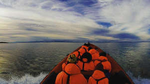 People on boat at North 58 Sea Adventures in Forres