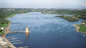 Aerial view of Strathclyde Country Park in Motherwell