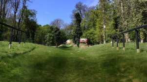 Some people ready to roll down the hill at GO Zorbing in Surrey