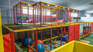 Indoor soft play frame at Flying Fortress in Ford