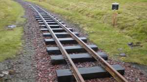 Train tracks at The Leadhills and Wanlockhead Railway