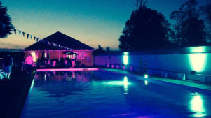 Outdoor swimming pool at Woburn Open Air Swimming Pool at night