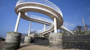 Spiral stairway at Leigh on Sea Beach