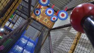 Soft play cannon at Kidz Ahoy at Roe Valley LC in Limavady