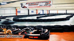 Indoor go karting track at Galway City Karting