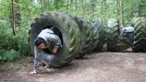 People on obstacle course at The Adrenalin Jungle in Nottingham