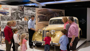 A family at British Motor Museum, Gaydon