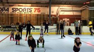 Girls rollerskating at Midlands Roller Arena in Lutterworth