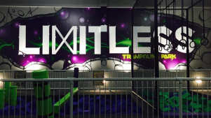 Foam pits at Limitless Trampoline Park in Swansea