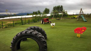 Play area at Craigie's Farm Shop and Cafe in Edinburgh