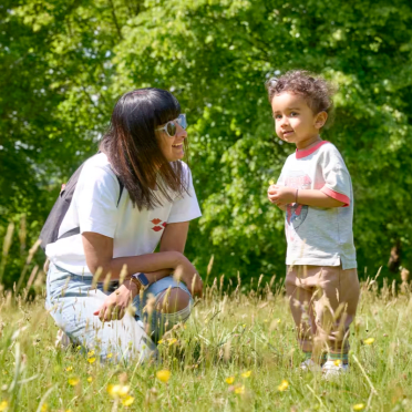 Family enjoying a day out at the National Trust