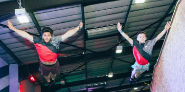 Boys jumping at Jump Inc in Leeds