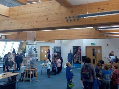 Kids in exhibition room at Cambridge Science Centre