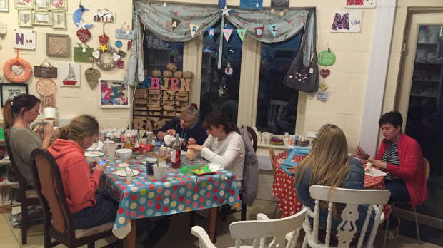 People painting at Ark Kidz in Long Sutton