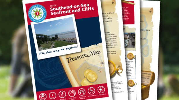 Map and booklet for Southend on Sea Treasure Hunt Trail
