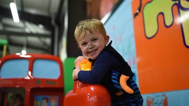 Boy plays at Monkey Bizness Indoor Play Centre in Lewes