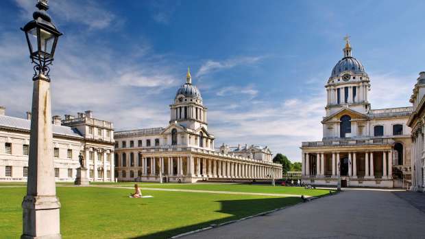 Outside view of Old Royal Naval College in Greenwich