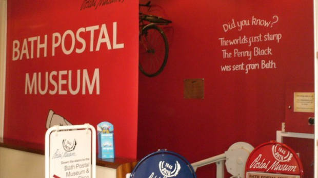 Wall art at Bath Postal Museum