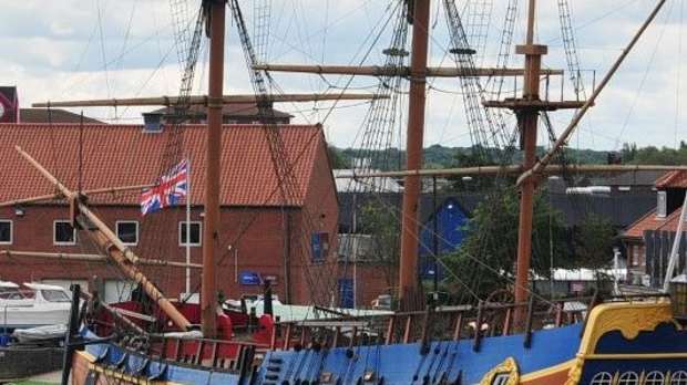 Ship at Bark Endeavor in Whitby