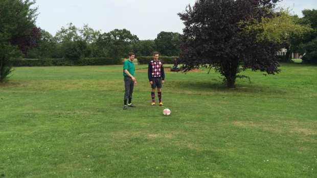 Young people at Tudor Park Footgolf in Barnet