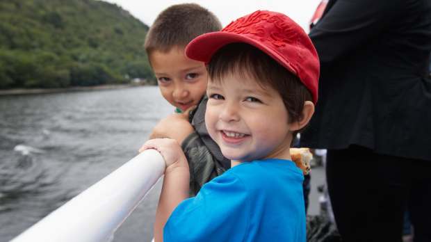 Boys on Jacobite Loch Ness Cruises in Inverness
