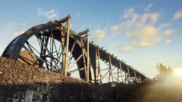 Water mill at Killhope Lead Mining Museum in Bishop Auckland