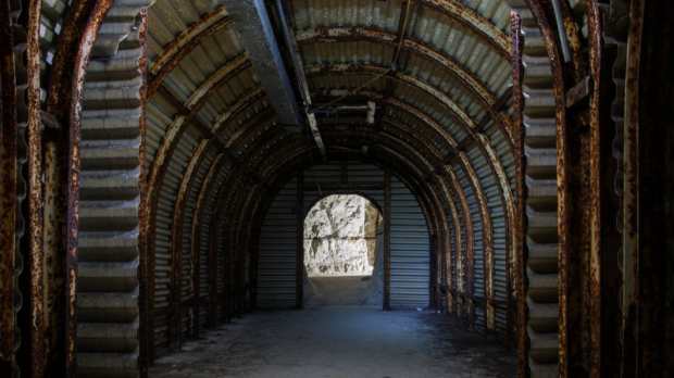 Underground tunnel at Fan Bay Deep Shelter in Dover