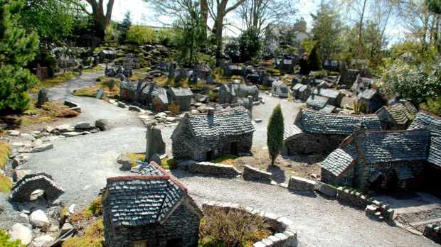 Walking path within Lakeland Miniature Village in Grange Over Sands