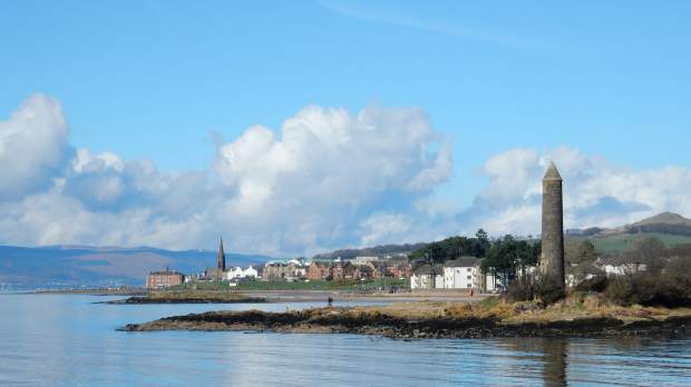 Pencil Monument at Pencil Beach in Largs