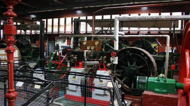 Machinery exhibit at Nottingham Industrial Museum