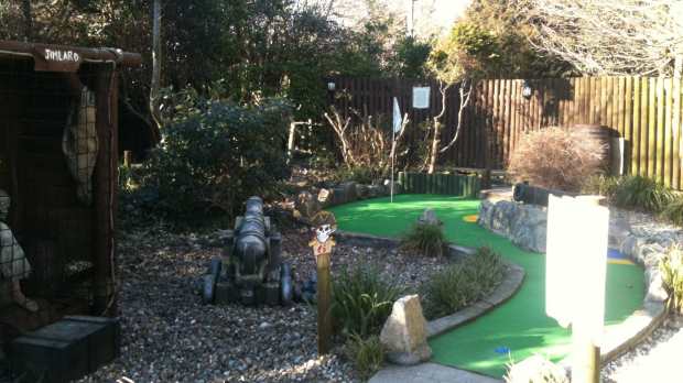 Mini golf course at Pirate Adventure Golf in Weymouth
