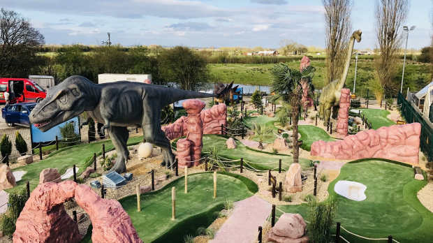 Golf course at Jurassic Cove Adventure Golf in Warrington