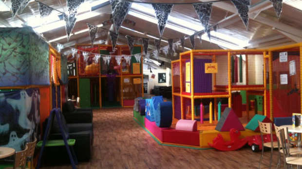 Indoor soft play frame at Wizz Kidz in Brixham