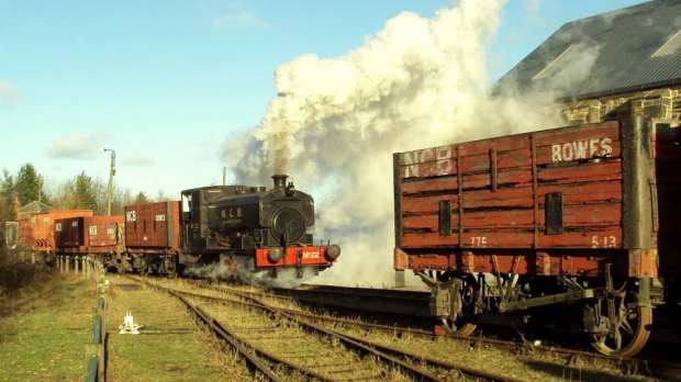 Steam train at Bowes Railway in Gateshead
